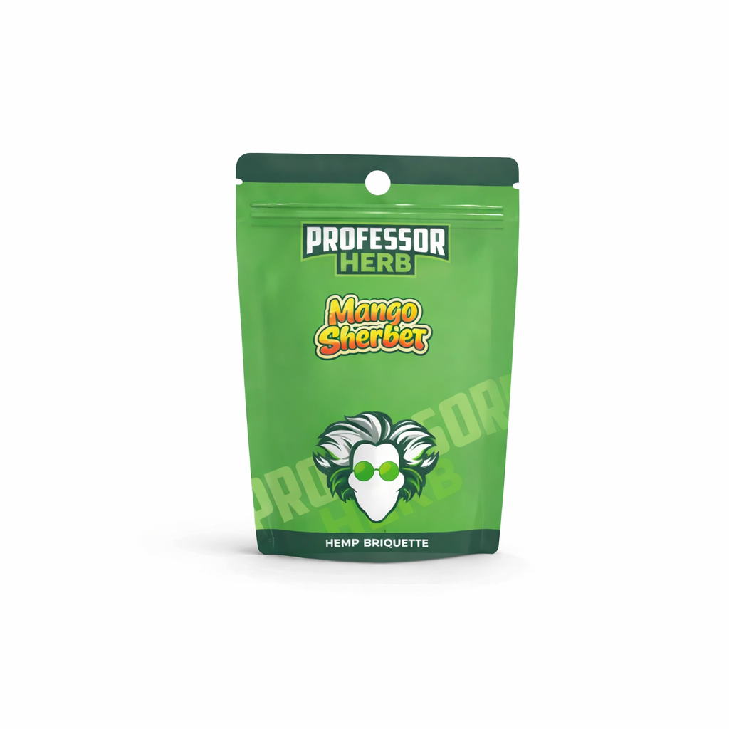 Professor Herb Briquette displayed on a pure white background with clear packaging and branding details.