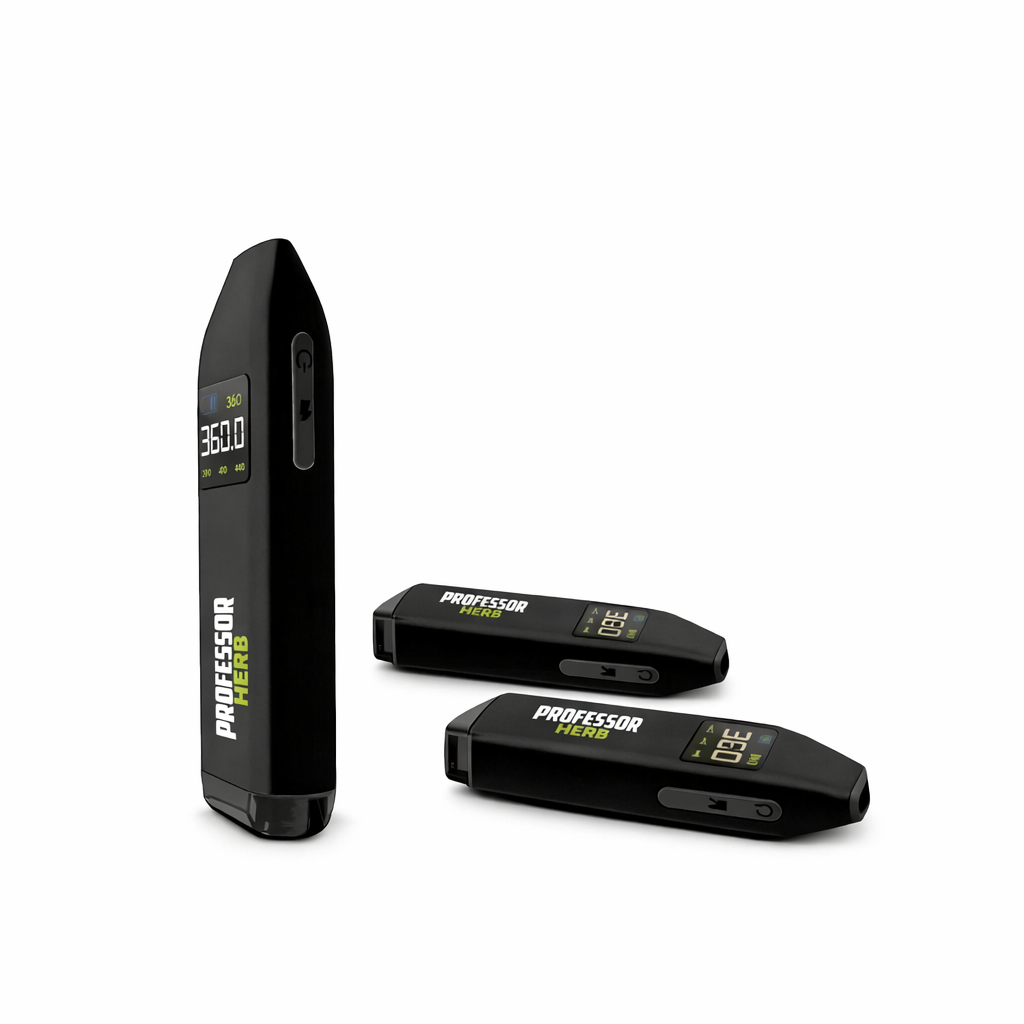 Professor Herb Pro Dry Device centred on a pure white background, compliant branding and a modern hardware finish.
