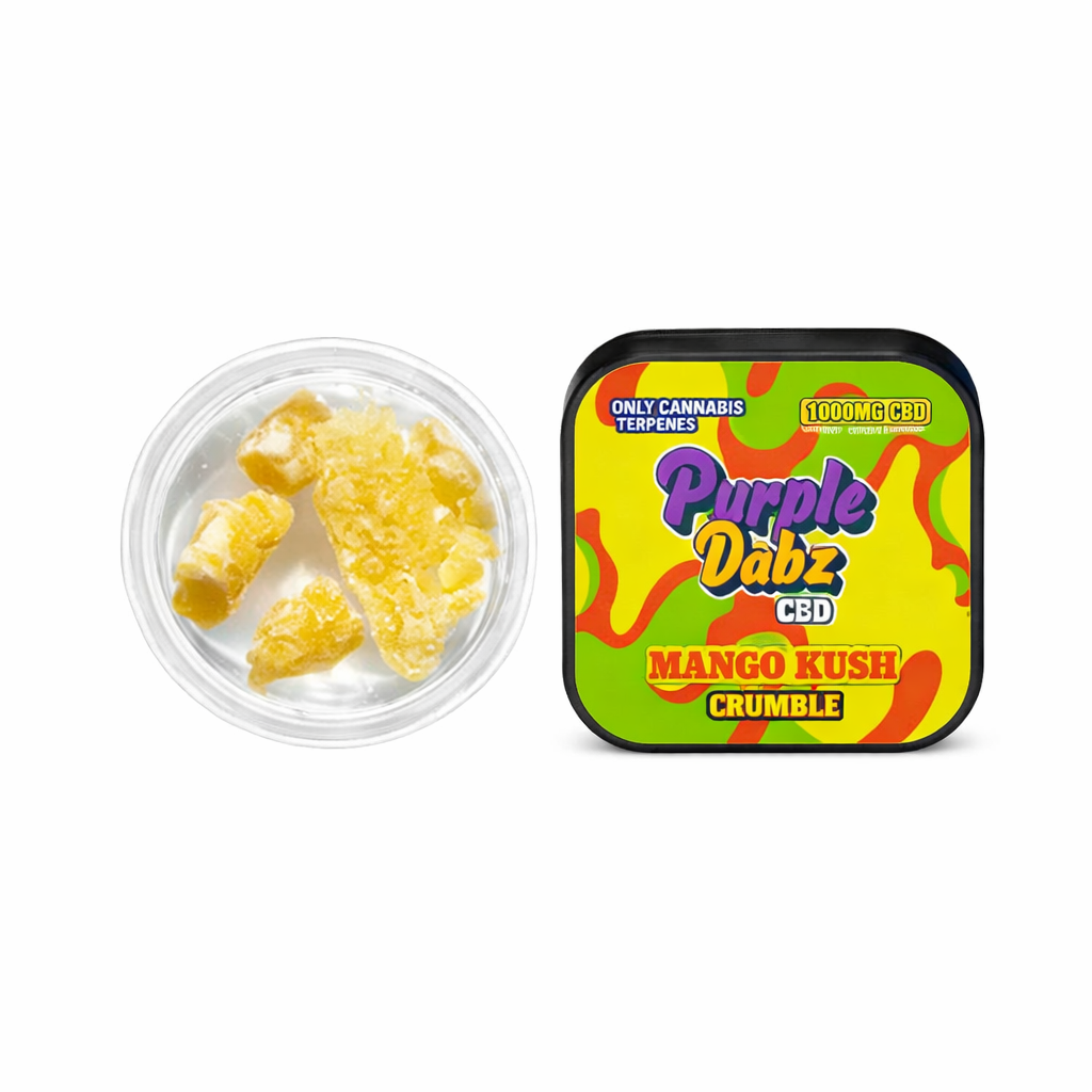 Purple Dabz  jar on a pure white background with clear label text visible.
