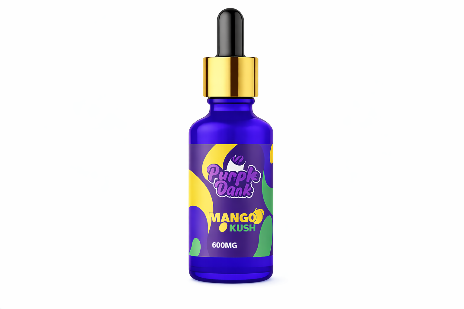 Purple Dank Oil bottle displayed on a pure white background with clear branding and enhanced colour.
