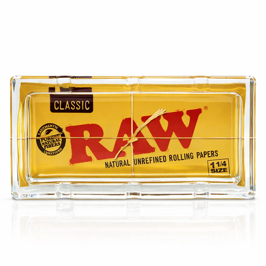 RAW Glass Ashtray on a pure white background.