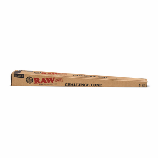 RAW 24‑inch Classic Challenge Cone in natural packaging on a white background.