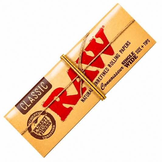Pack of rolling papers with visible branding on a pure white background.