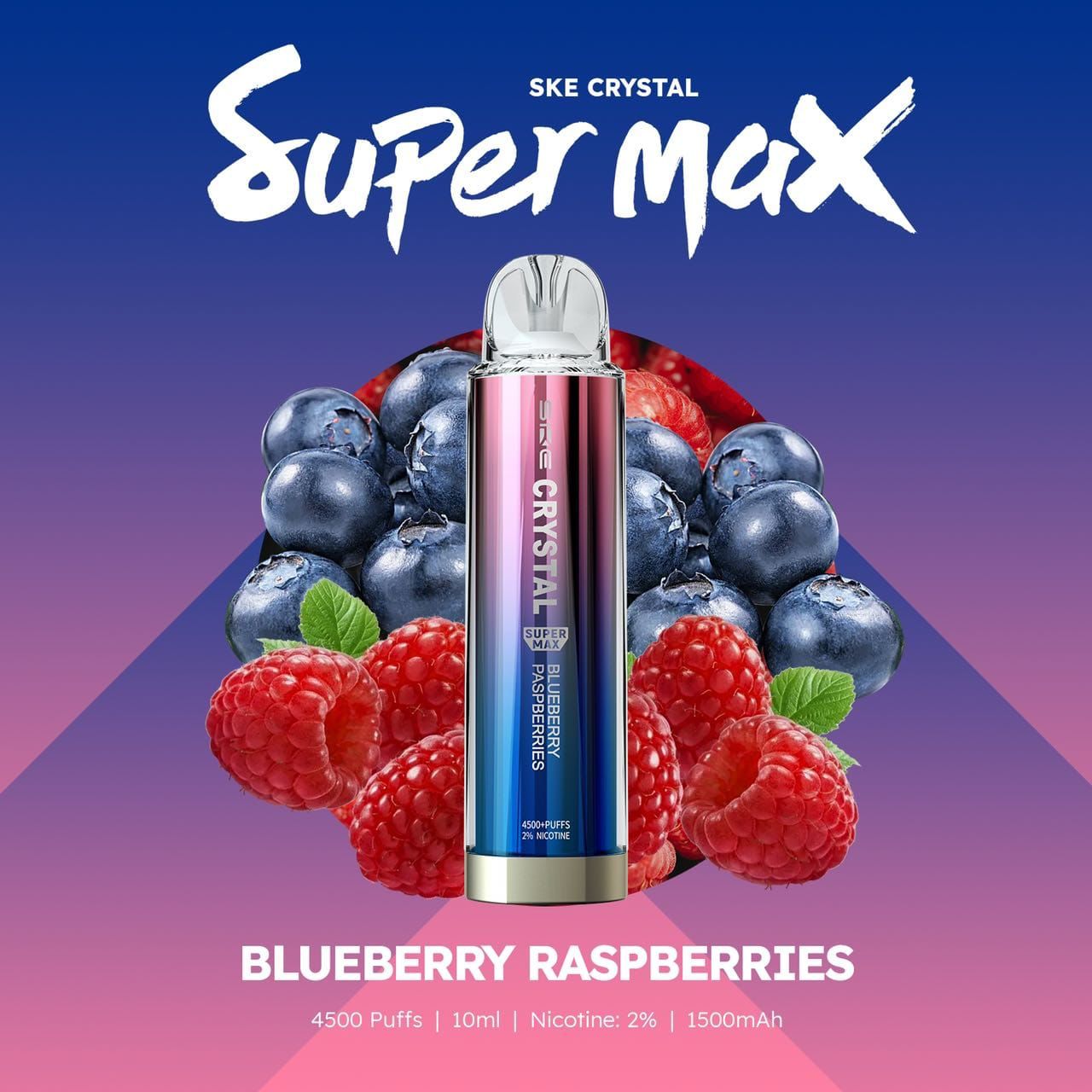 Super Max Ske Crystal 4500 Disposable Vape Puff Bar (BOX OF 10)