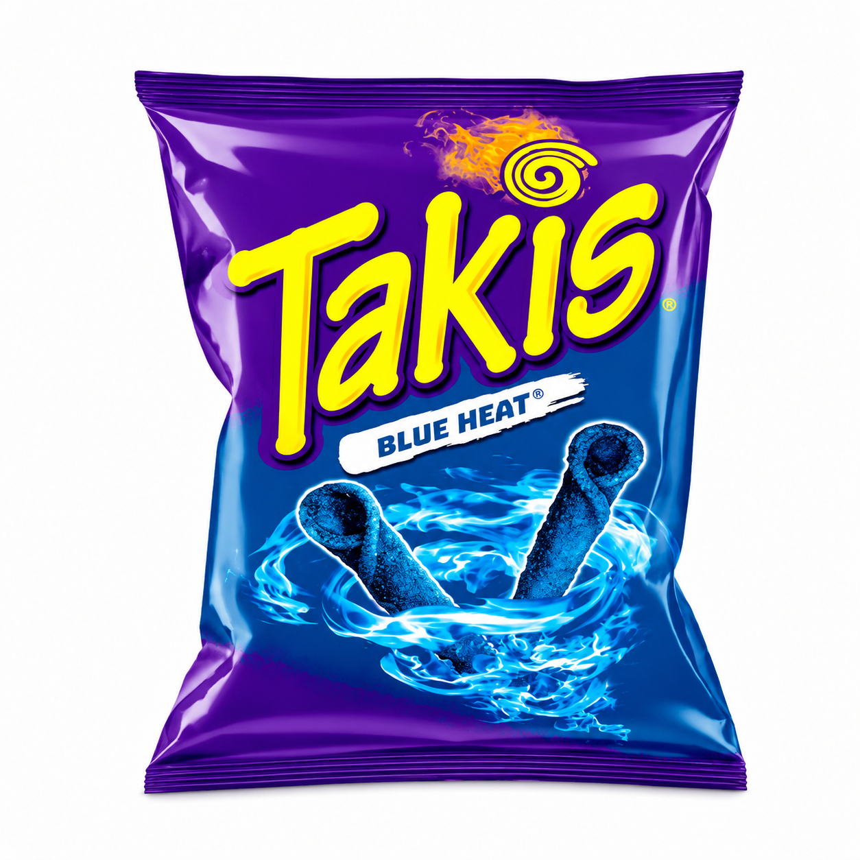 Takis Blue Heat Crisps 55g | Spicy Rolled Tortilla Chips Snack