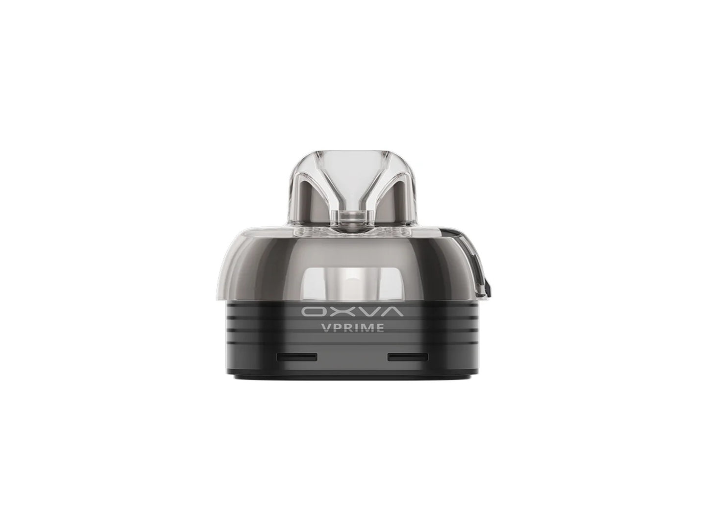 OXVA VPrime Pods shown as clear refillable replacement pod cartridge for the VPrime device on a pure white background.