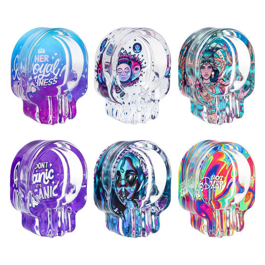 Wise Skies Glass Skull Ashtray