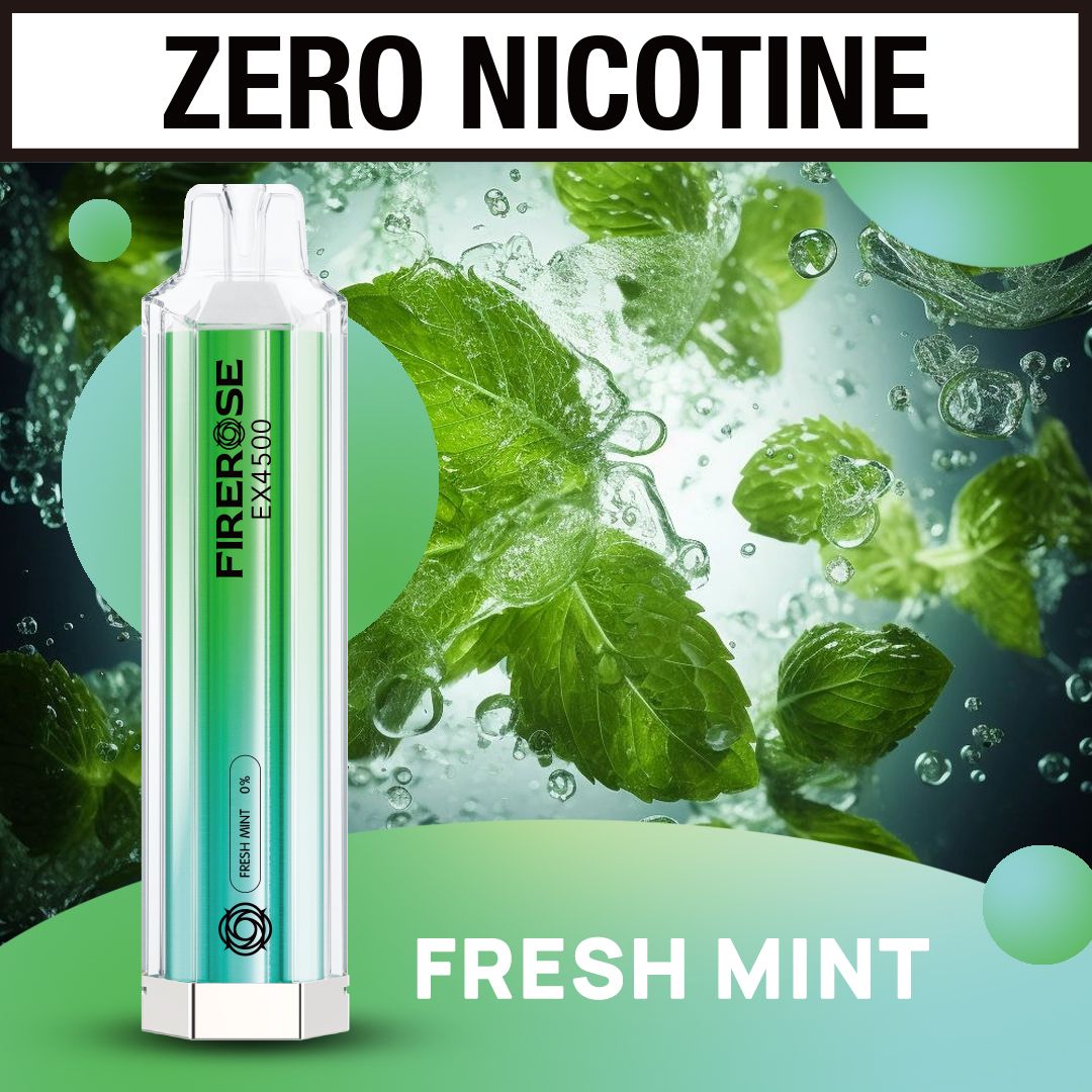 ZERO NICOTINE 0% Firerose 4500 Puffs Disposable Vape (BOX OF 10)