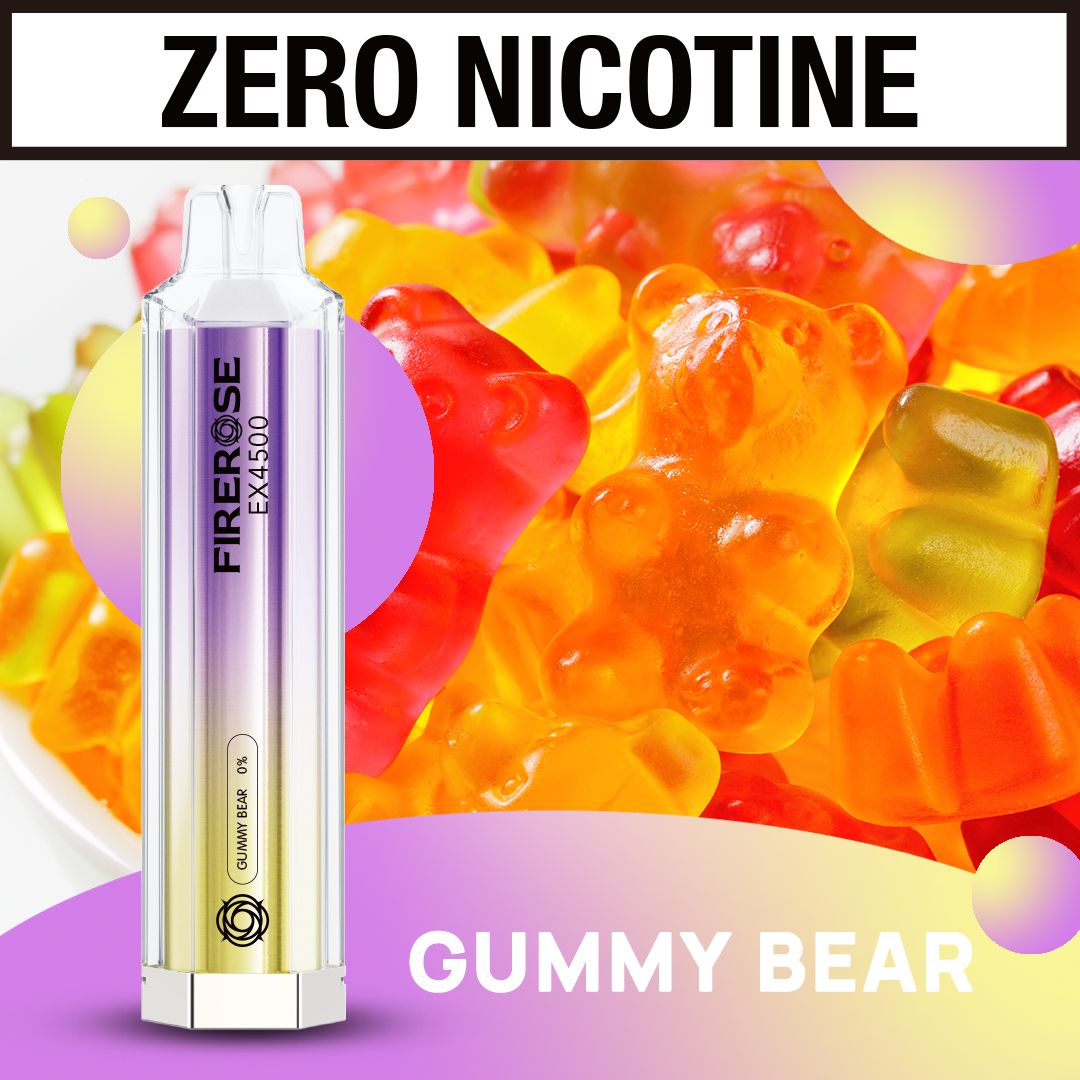 ZERO NICOTINE 0% Firerose 4500 Puffs Disposable Vape (BOX OF 10)